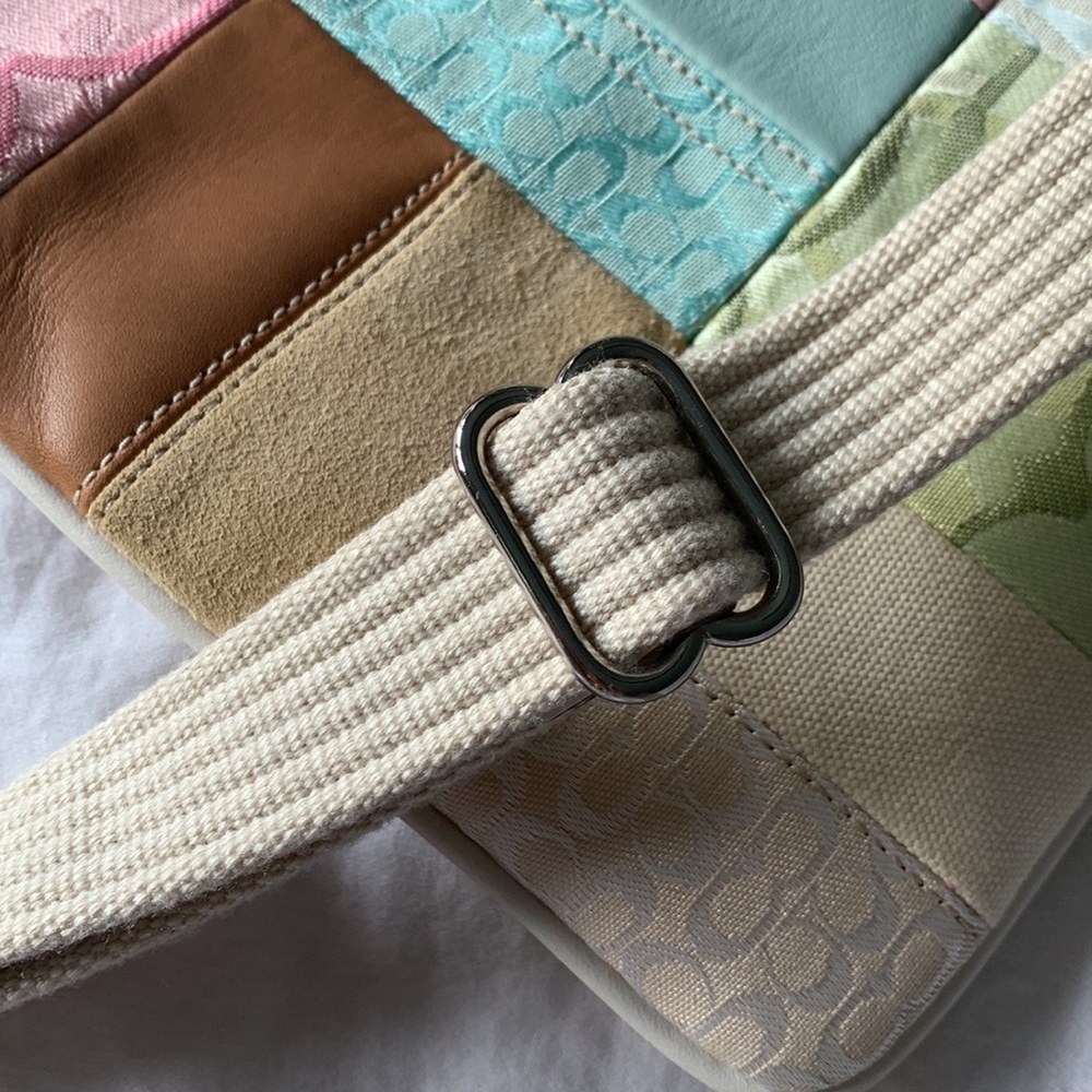 Multicolor Patchwork Coach Crossbody With Adjusta… - image 4
